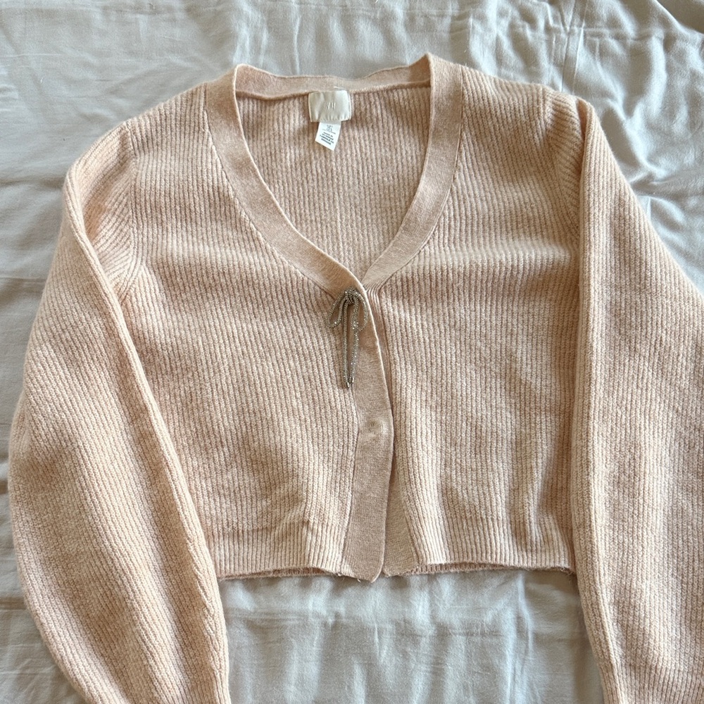 H&M Women's Ballet Pink Cardigan Sweater